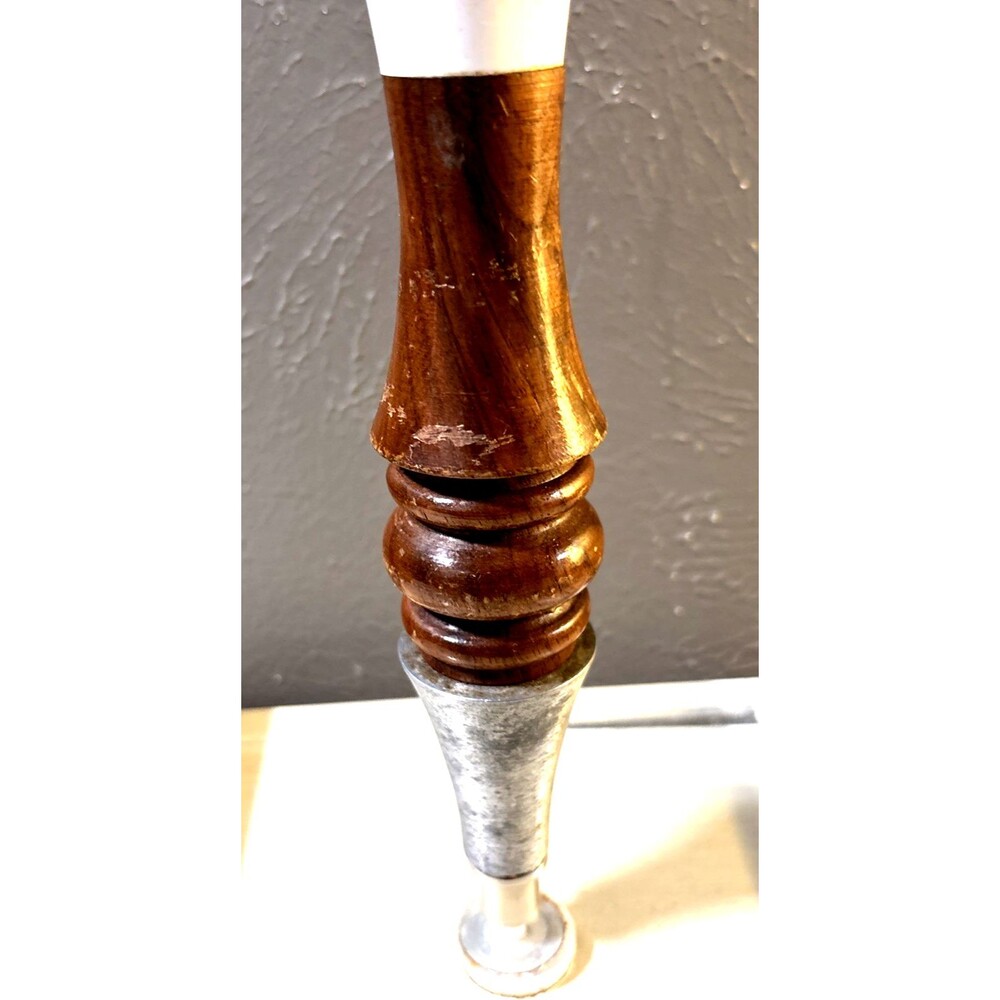Vintage Schlitz Beer Tap Handle White Ceramic Wood 11 in Long - Picture 4 of 4